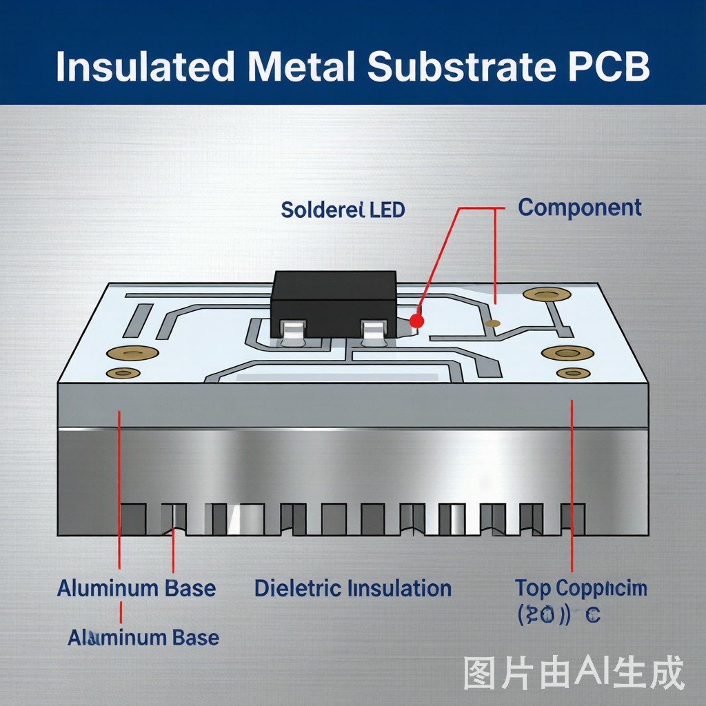 Insulated Metal Substrate (IMS / Metal-Core PCB) Design for High-Power LED Thermal Management