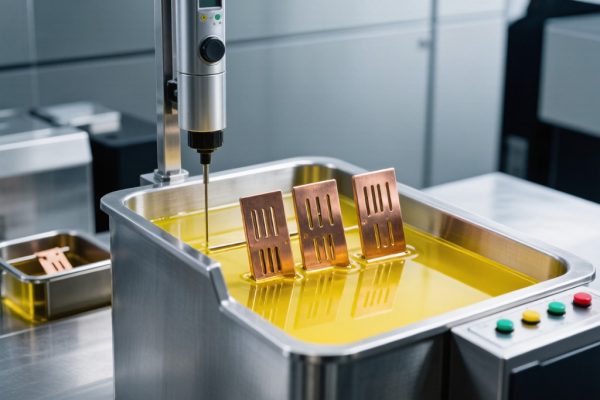 Industrial nickel electroplating bath for copper EMI shielding components with quality measurement