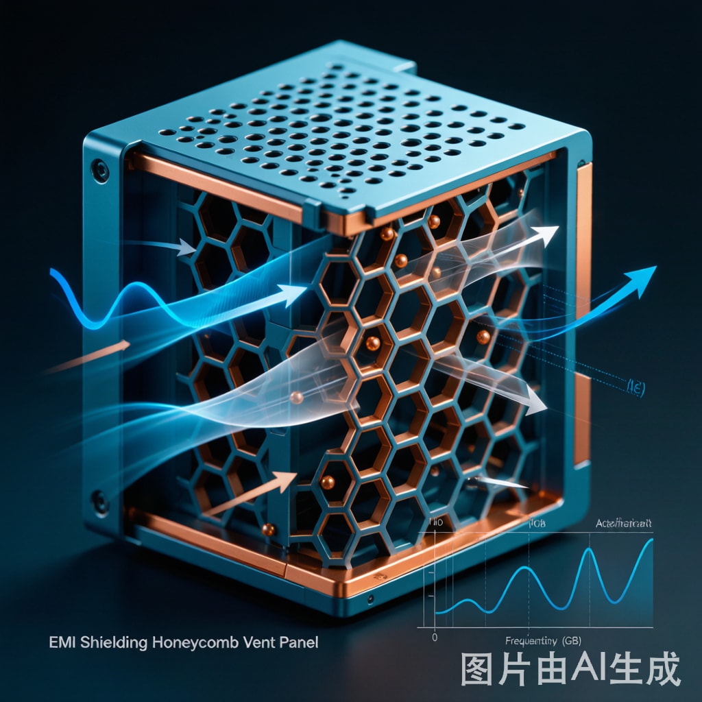 EMI Shielding Honeycomb Vent Panel Design for Forced-Air-Cooled Electronics Enclosures