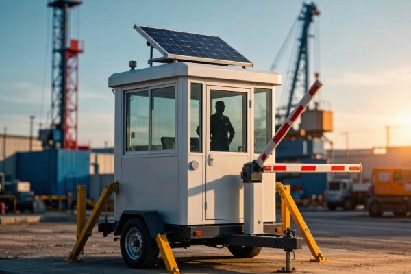 Mobile Trailer-Mounted Guard Booth Design for Construction Site Security Deployment