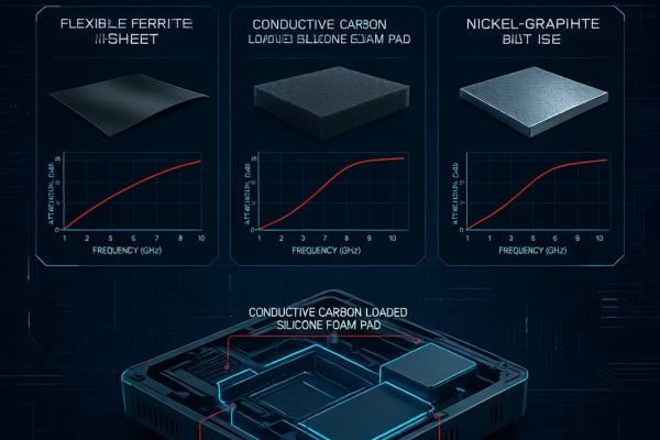 EMI Shielding Absorber Material Selection: Ferrite Sheet vs Conductive Foam vs Carbon-Loaded Silicone for IoT Device Near-Field Suppression