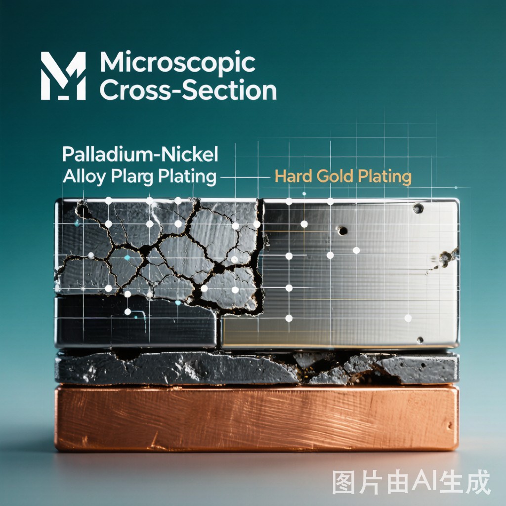 Palladium-Nickel Alloy vs Hard Gold Plating for SMT Connector Contacts — Porosity Wear and Intermetallic Reliability