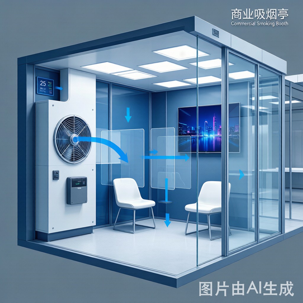 Commercial Smoking Booth Multi-Stage Air Filtration and PM2.5 Monitoring System for High-Traffic Airport and Hospital Deployments