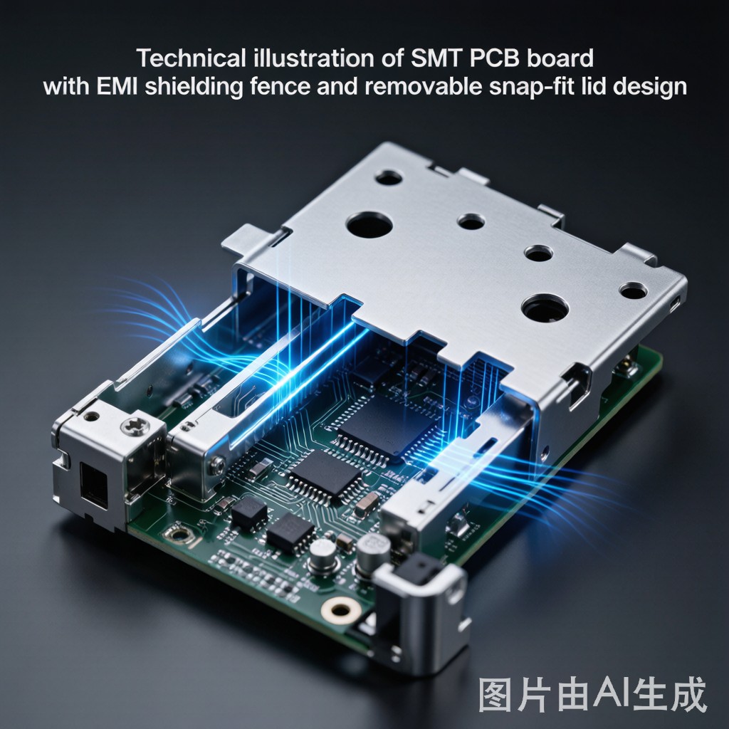 Board-Level EMI Shielding Fence Removable Lid vs Solder-Attached One-Piece Shield Can for SMT PCB Rework and Thermal Management
