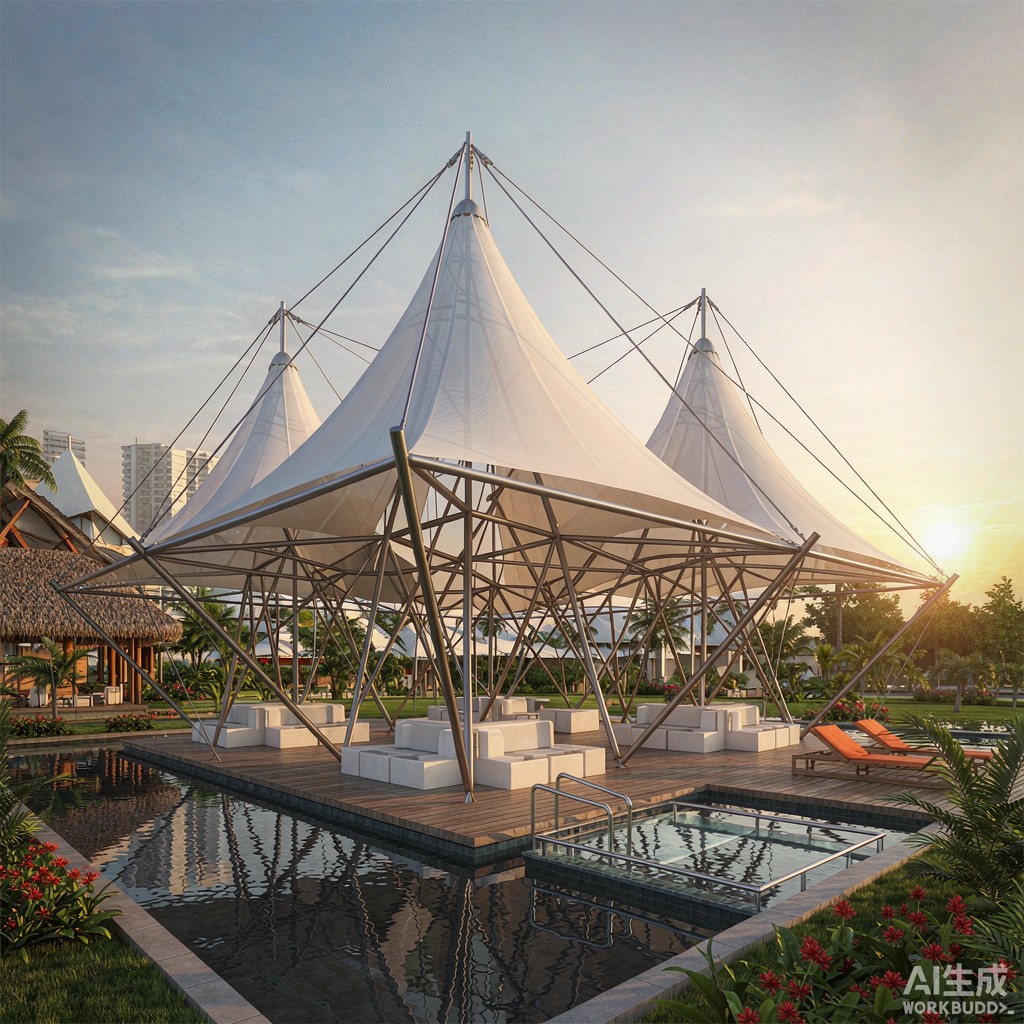 Tensile Fabric Membrane Pavilion Engineering: PTFE vs HDPE vs PVC-Coated Polyester