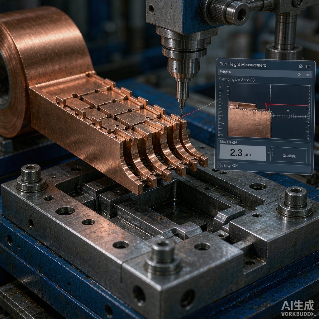 SMT Copper Strip Edge Burr Control and Stamping Die Clearance for Precision Contacts