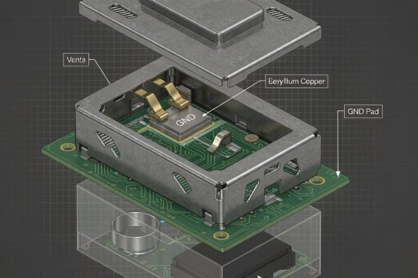 EMI Shielding Can Grounding Spring Finger Design and Compression Force Analysis