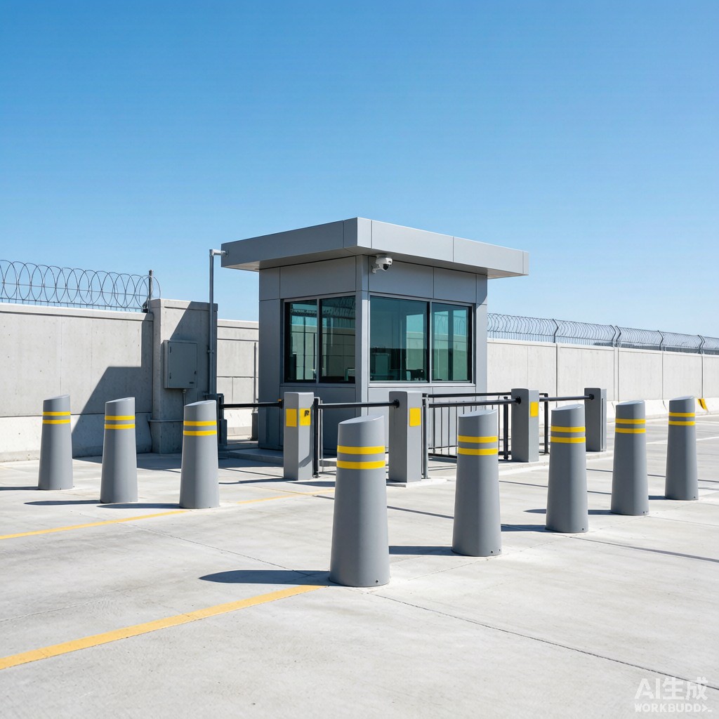 Guard Booth Anti-Ram Bollards for Hostile Vehicle Mitigation