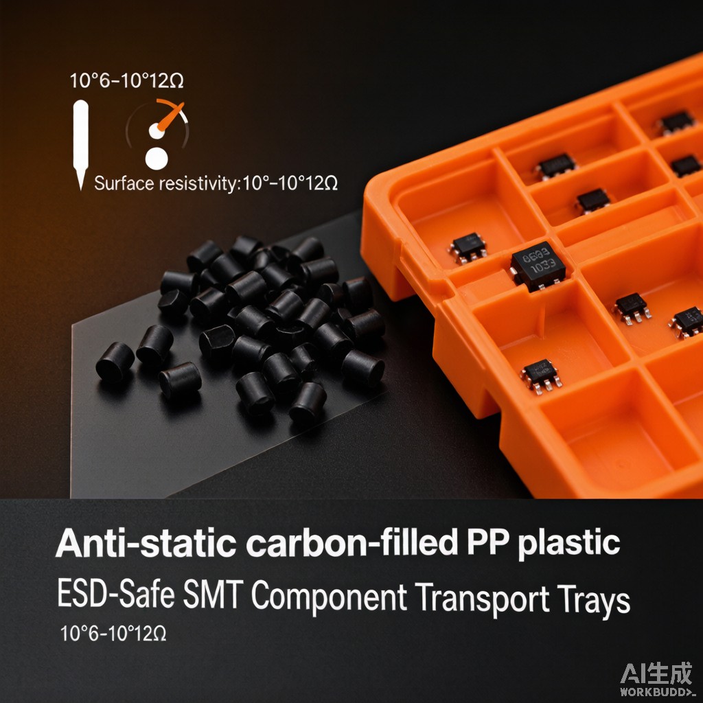 Anti-Static Carbon-Filled PP Pellets for ESD-Safe SMT Component Transport Trays