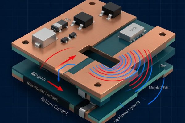 Ground Plane Slot-Induced EMI Radiation: Return Path Discontinuity Mitigation in High-Speed Mixed-Signal PCB Design