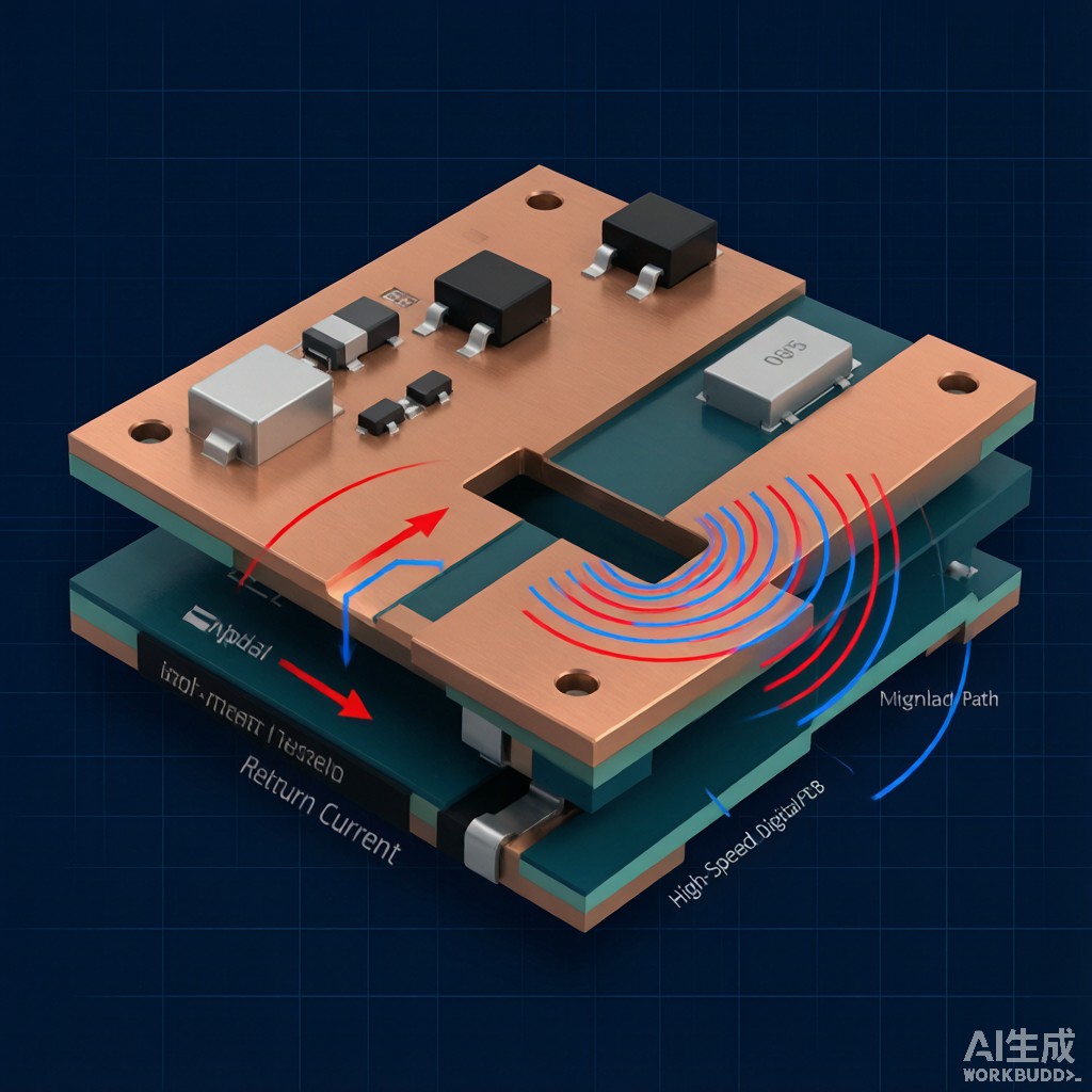 Ground Plane Slot-Induced EMI Radiation: Return Path Discontinuity Mitigation in High-Speed Mixed-Signal PCB Design