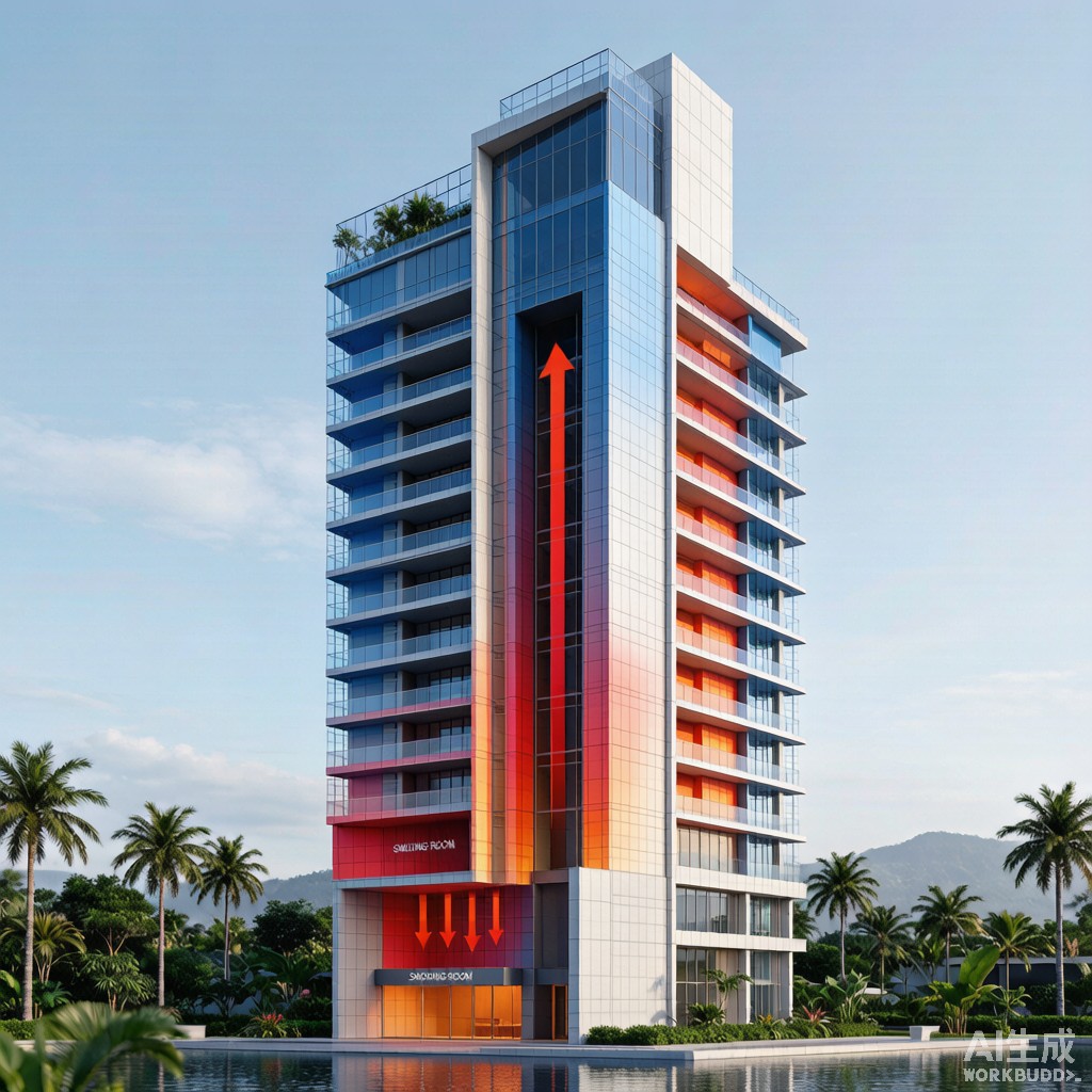 Smoking Room Stack Effect Pressure Management for High-Rise Commercial Building Installation