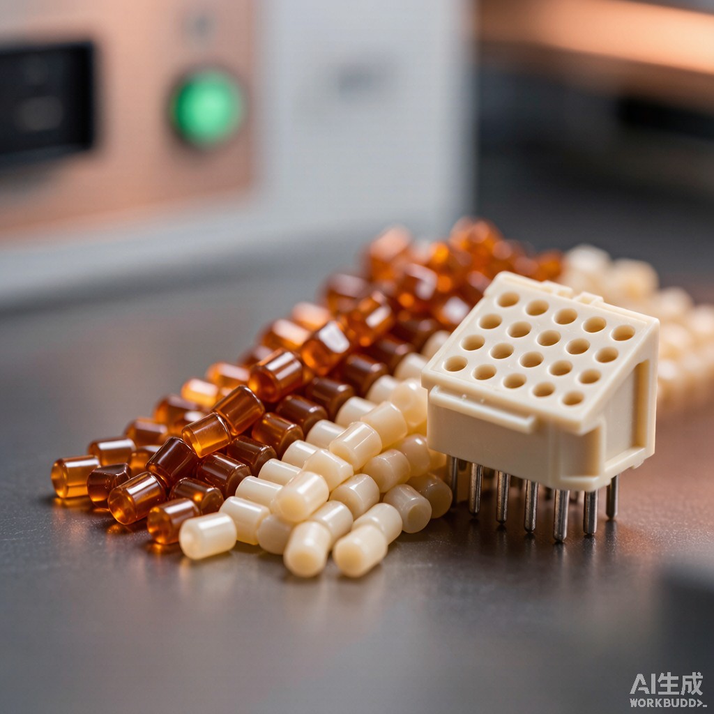 PEEK Modified Plastic Pellets for High-Temperature SMT Reflow Electronic Connector Housings