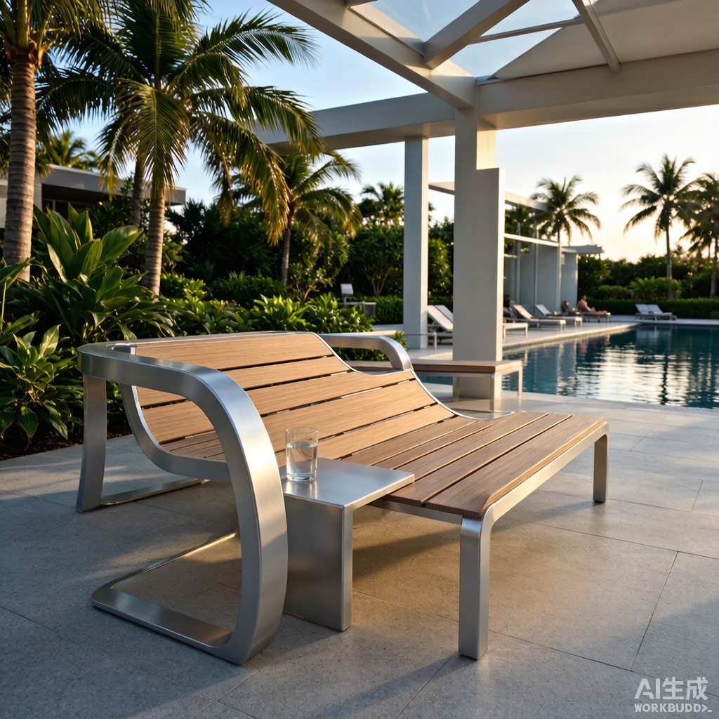 Outdoor Lounge Ergonomic Seat Design for Tropical Climate Extended Use