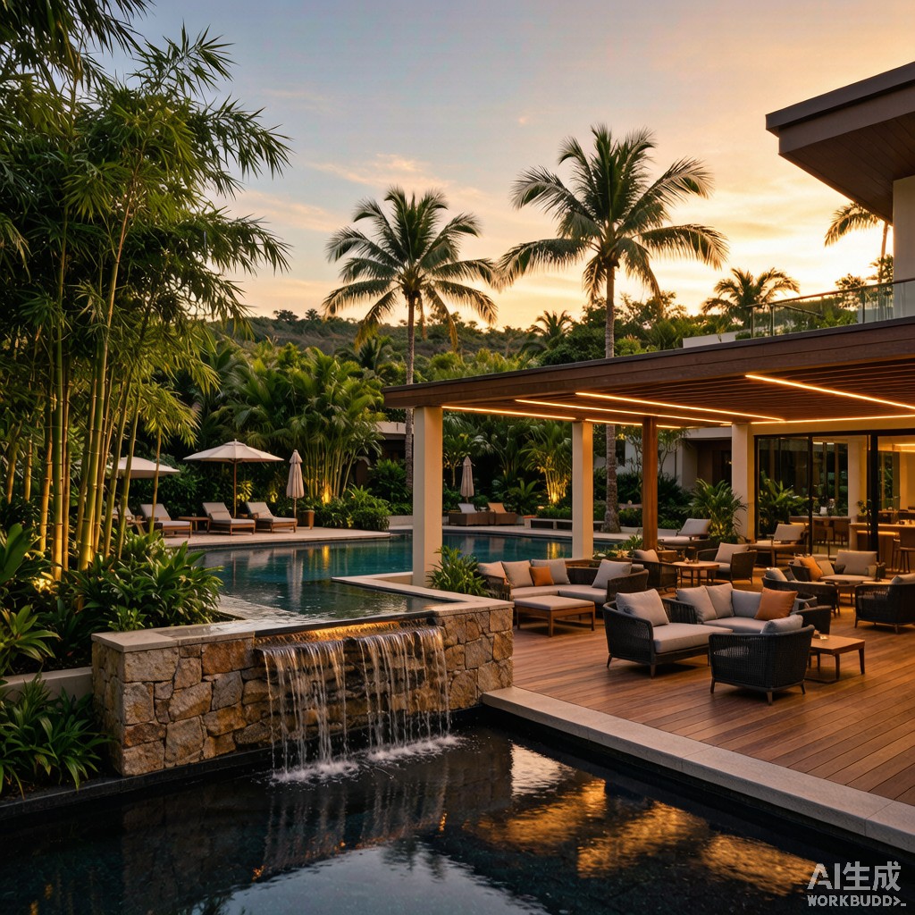 Outdoor Lounge Acoustic Design for Resort and Open-Air Restaurant Dining Venue Noise Control