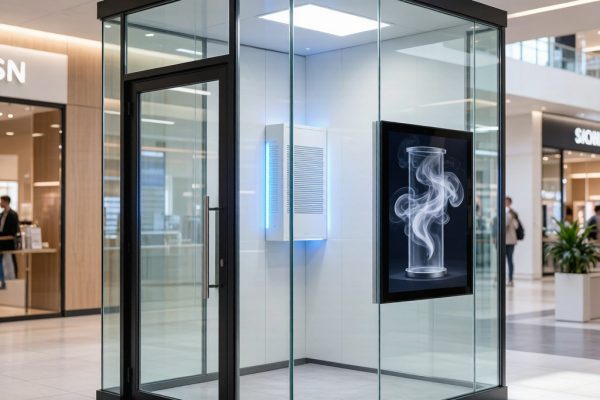 Smoking Booth Vape Aerosol Engineering: PG/VG Capture and Nicotine Salt Particle Filtration