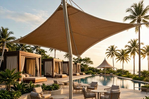 Outdoor Lounge Tropical Cyclone Canopy Engineering: Wind and Drainage