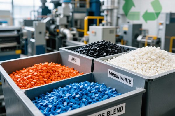 PC/ABS Modified Plastic Reprocessing Stream Identification and Property Retention Cycles for SMT Enclosure