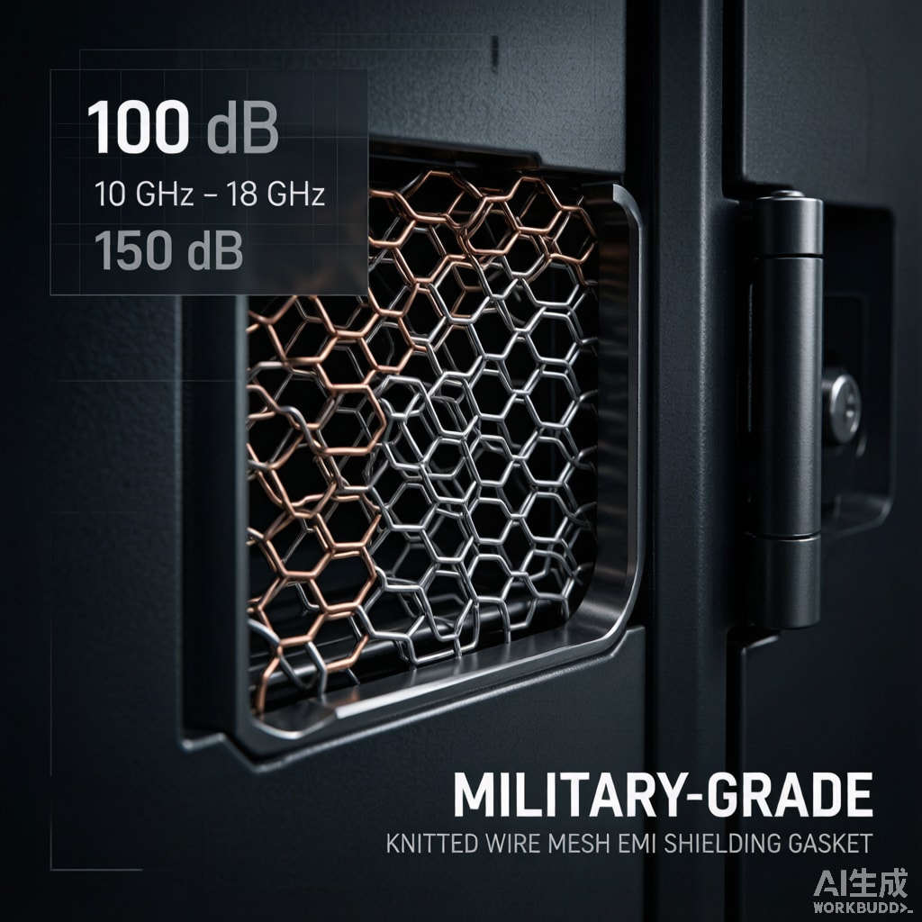Knitted Wire Mesh EMI Gasket Shielding Effectiveness for Military Enclosure Door Seams