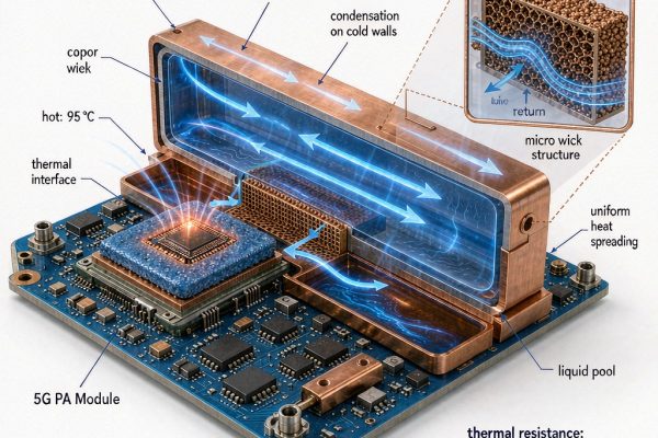 Vapor Chamber Heat Spreaders for 5G Base Station SMT Power Amplifiers