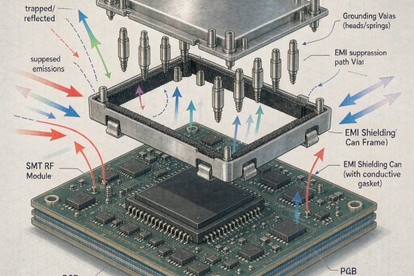 Board-Level EMI Shielding Cans: Design Rules for SMT RF Modules