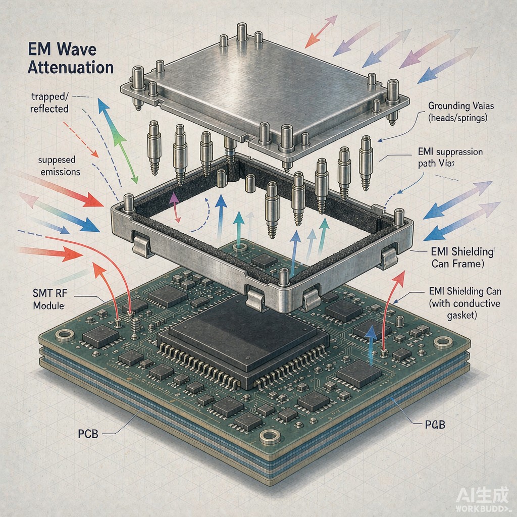 Board-Level EMI Shielding Cans: Design Rules for SMT RF Modules