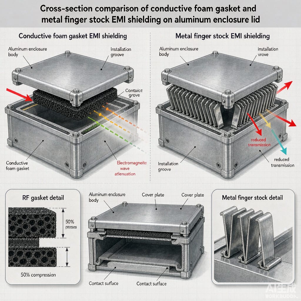 Conductive Foam Gaskets vs Metal Finger Stock for EMI Shielding Enclosures