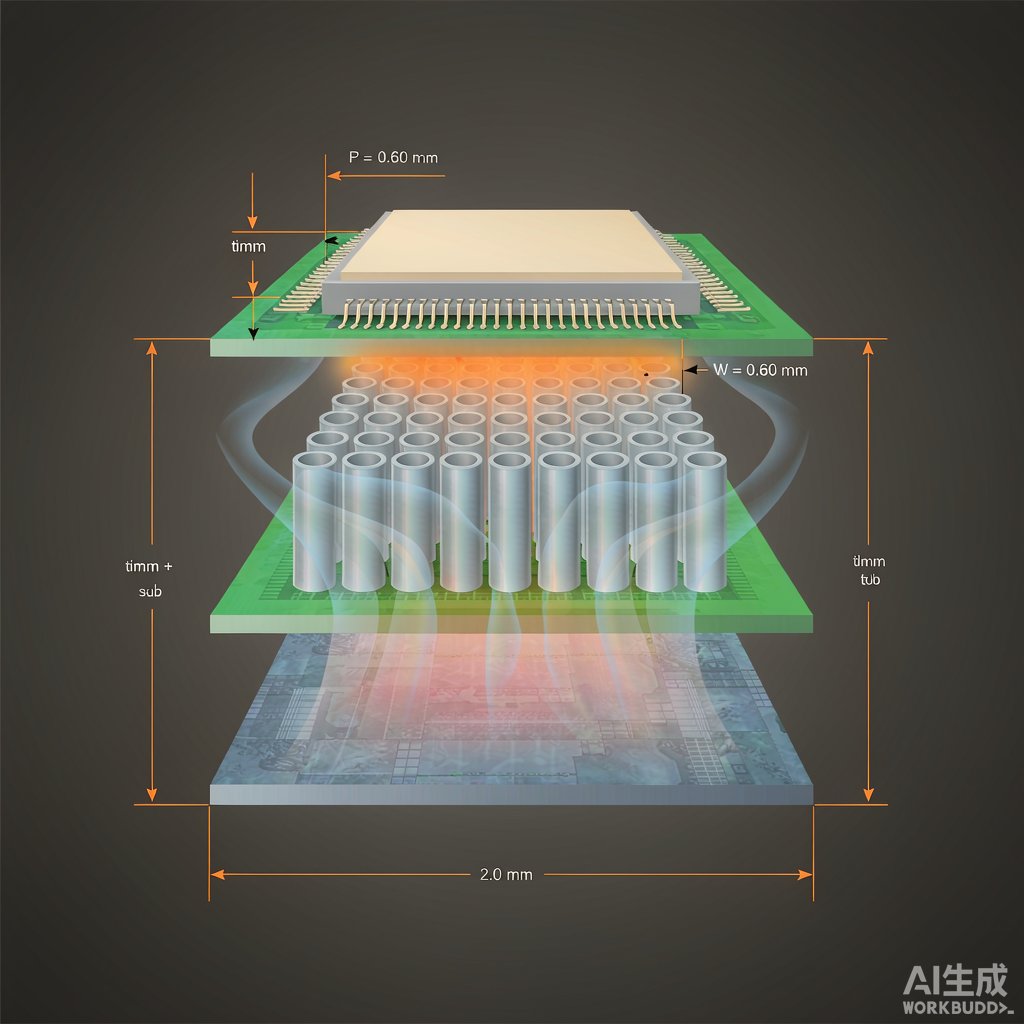 Thermal Via Arrays for PCB Heat Dissipation in QFN and BGA Packages