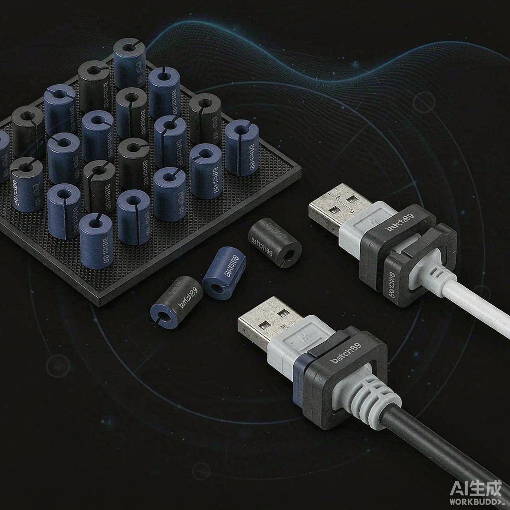 Ferrite EMI Suppressor Cores for Cables and Connectors: Material Selection and Impedance Curves